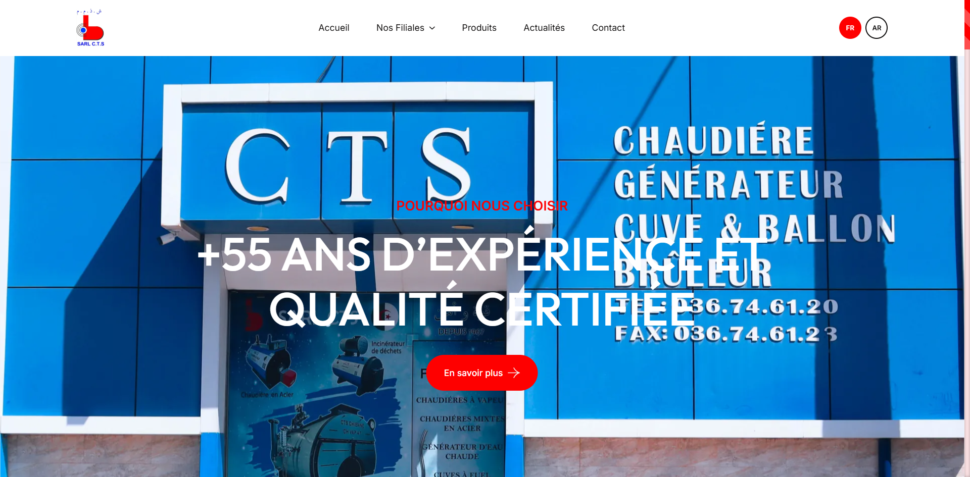 Site web dynamique pour le Groupe CTS